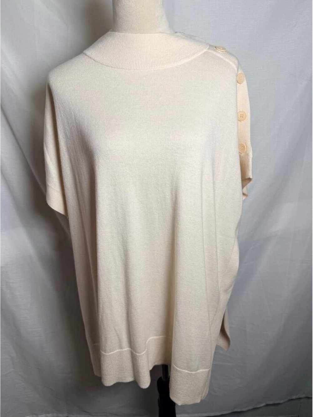 Lightweight Cashmere Cotton Relaxed Fit Sweater NWT M